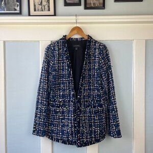 Halogen Bouclé Tweed Knit Jacket